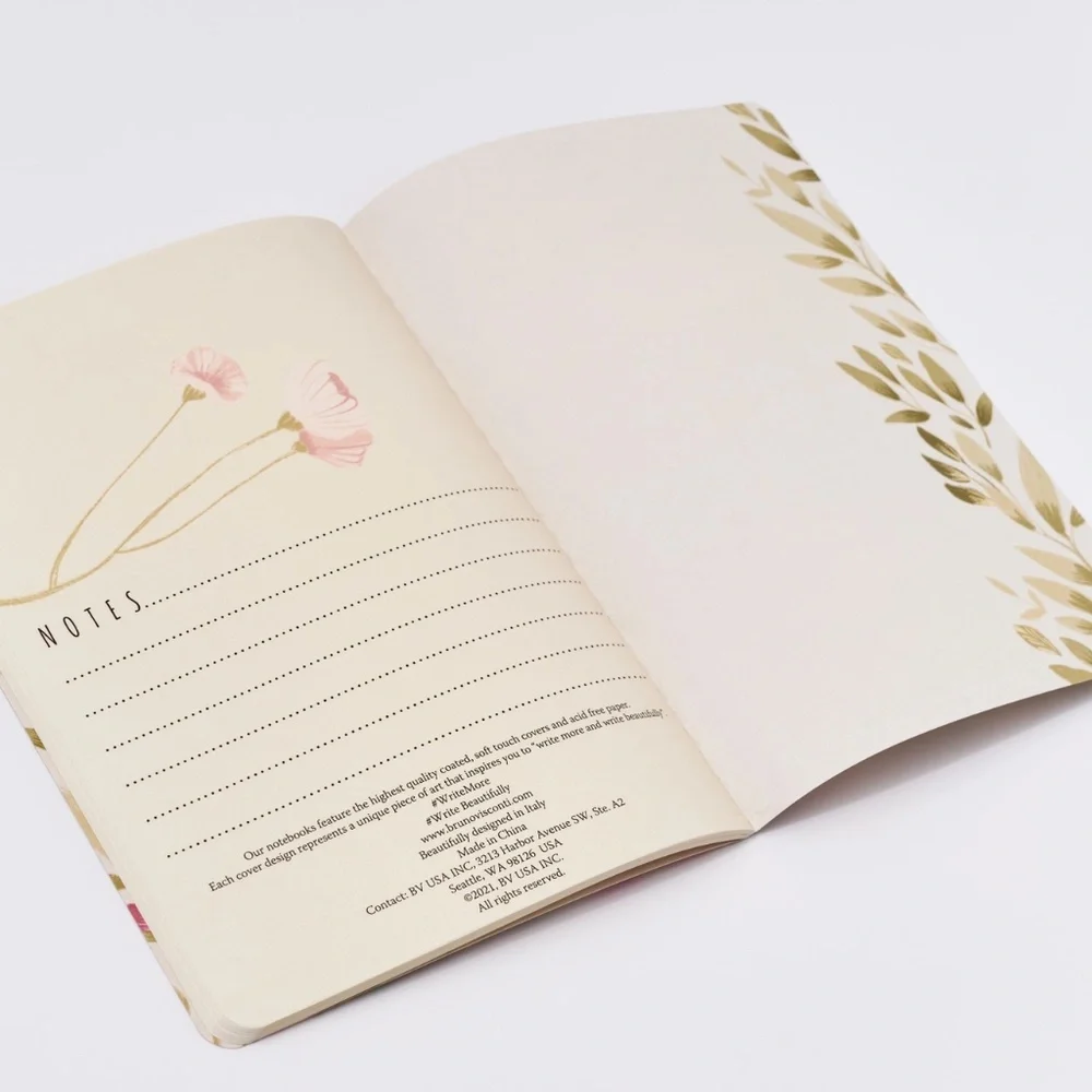 2 Pack Gorgeous Floral Journals - BV by Bruno Visconti - Amazing Unique Gift